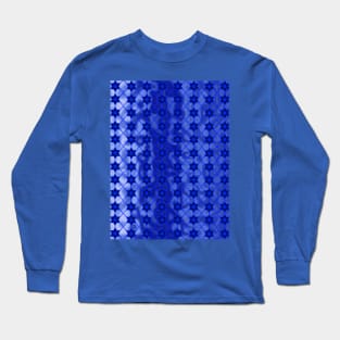 BLUE Stars Geometric Long Sleeve T-Shirt